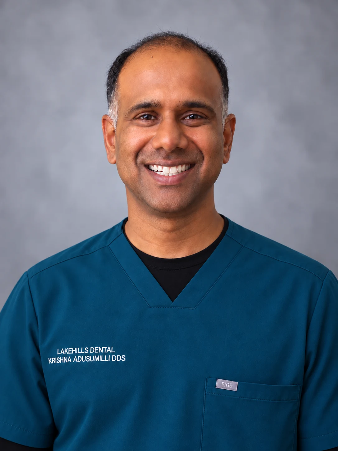 Dr. Krishna Adusumilli, DDS, of Lakehills Dental Center.